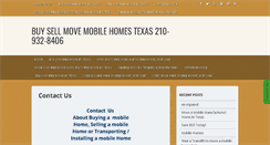 Desktop Screenshot of buysellmovemobilehomestexas.com